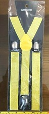 Braces Suspenders Yellow Gold Sparkle Business Man Funny Fancy Dress Up New