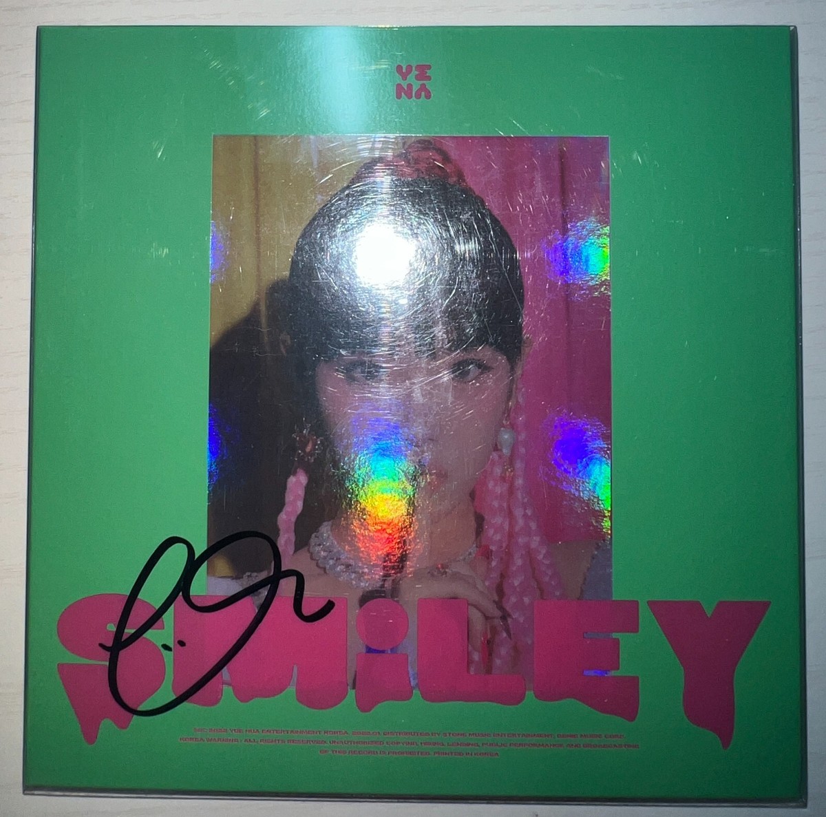 YENA [ ˣ‿ˣ (SMiLEY)] Autographed Signed Album Both IZ*ONE CHOI