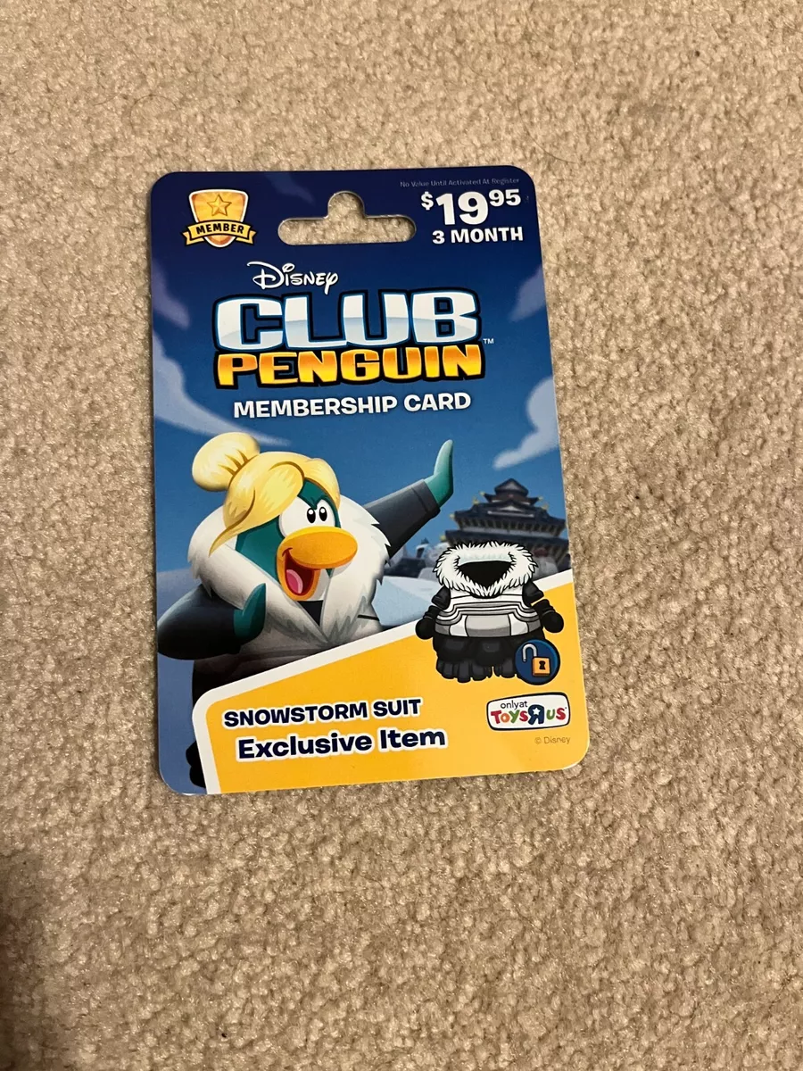 Club penguin membership card