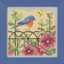 MILL HILL Buttons Beads Kit Counted Cross Stitch SPRING BLUEBIRD MH14-2215