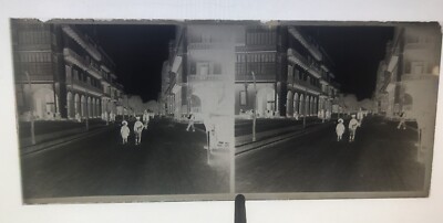 Glasplatte: Port Said - Rue de la Poste