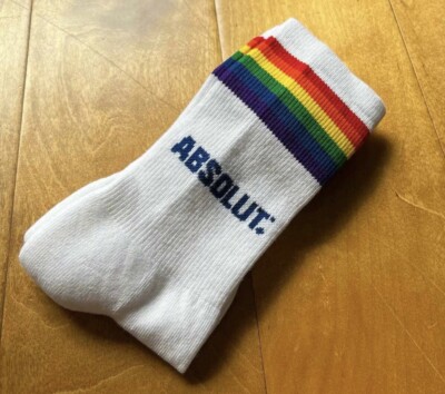 ABSOLUT VODKA RAINBOW RETRO *BRAND NEW* KNEE-HIGH SOCKS STOCKINGS