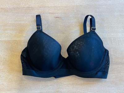 SOMA Intimates Smooth Black Solid 32C Lightest Lift Demi Bra Underwire NEW!!!