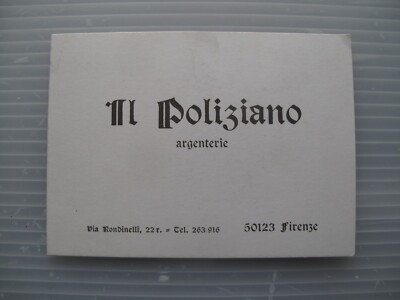 Il Poliziano Argenterie Firenze - trade card