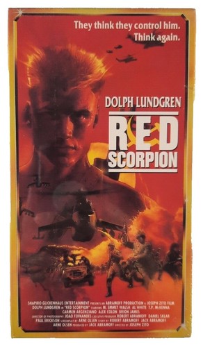Red Scorpion VHS 1989 Action Dolph Lundgren SGE Home Video Vintage