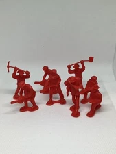 Vintage Red Plastic FIREMAN Figures - Lot Red Fireman Figures