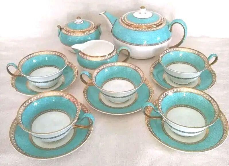 Wedgwood Ulander Powder Turquoise Tea set | eBay Wedgwood Ulander Powder Turquoise Tea set | eBay