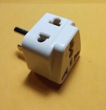 5 X  2 in 1 AU Travel Adapter Plug TO UK/EU to US Type B -Grounded Universal