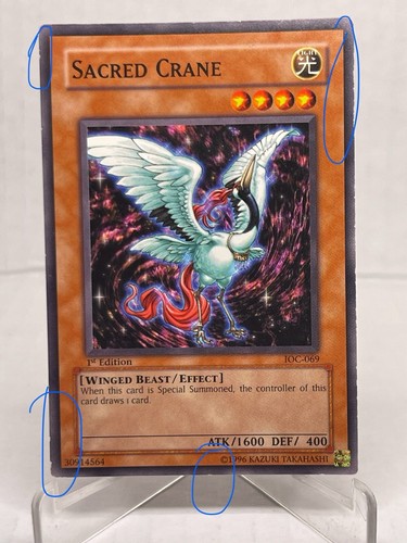 2004 Yu-Gi-Oh! Invasion of Chaos 1st Edition Sacred Crane #IOC-069 0u3