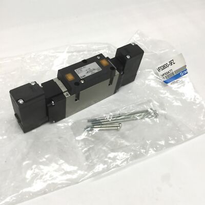 SMC VFS3600-5FZ Double Check Solenoid Air Valve 5-Port, 3-Position, 24VDC