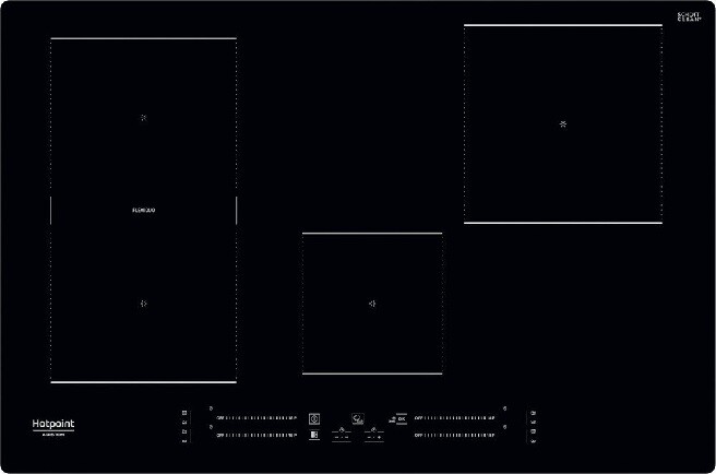 HOTPOINT HS 1677C NE PIANO COTTURA INDUZIONE 77CM 4 PIASTRE VETRO NERO