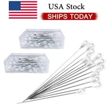 200 Pcs Teardrop Pearl Corsage Pins Sewing Wedding Bouquet for DIY Jewelry