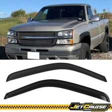 Fits 99-07 Chevy Silverado GMC Sierra Standard Cab Acrylic Window Visors 2Pc Set