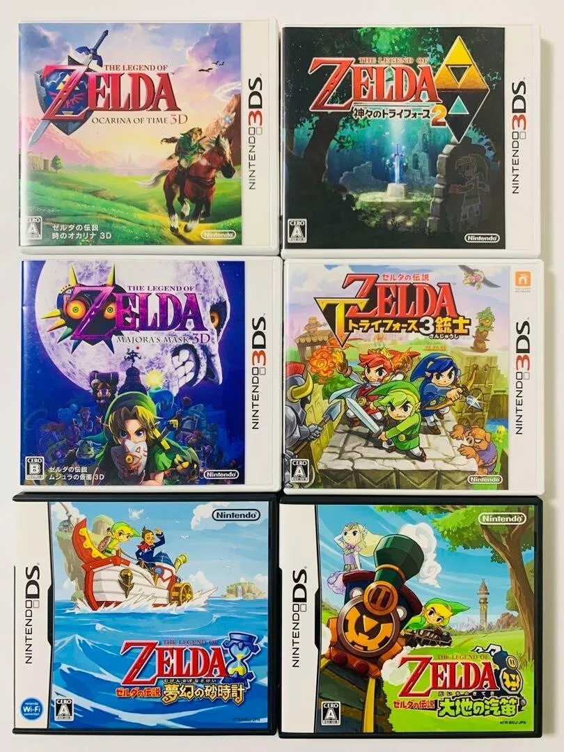 Lot 6 The Legend of Zelda Ocarina Majoras Mask Phantom Hourglass Nintendo  DS 3DS