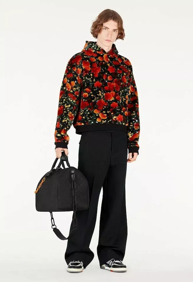 Louis vuitton X Virgil Abloh - Sweat Poppies Velvet Catwalk 2019 Authentic