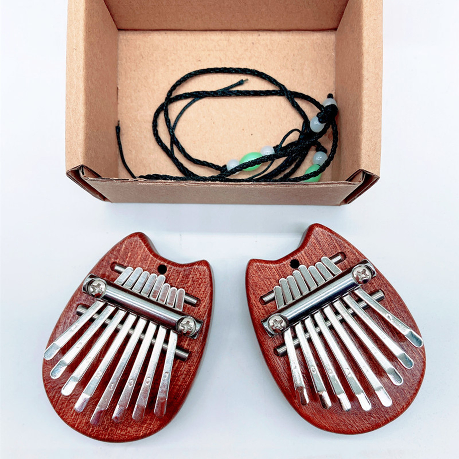 8 Keys Mini Kalimba Mini Thumb Piano Finger Percussion Solid Wood Pocket Musica
