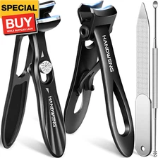Toenail Clippers for Thick Toenails for Seniors, Angled Head Large Toe Nail Clip