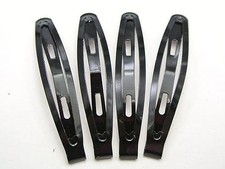 12 Black Metal Snap Baby Bows Hair Clip 60mm Slide Grip Hairpin Hair Accessories