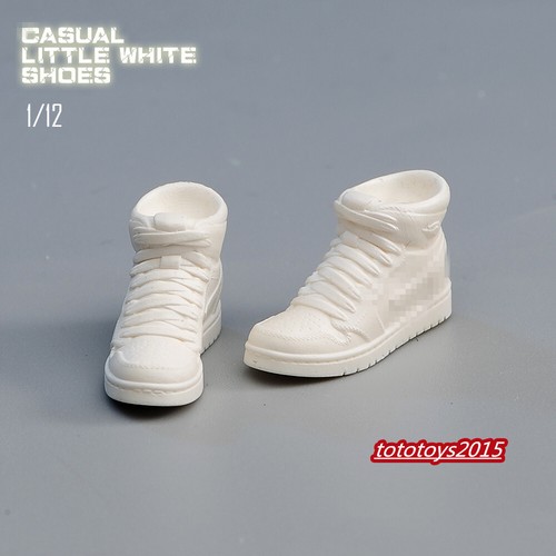 1/12 White Shoes Model Scene Clothing Prop Fit 6'' Male Action Figure Doll Toy - Picture 2 of 14
