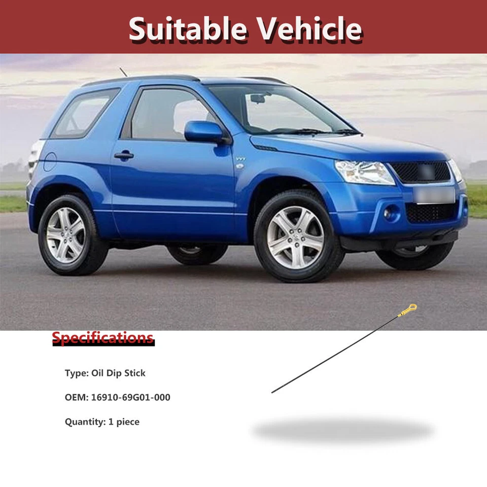 Oil Dip Stick For Suzuki Swift Liana Ignis Grand Vitara 2002-11 16910-69G01-000 - image 2 of 4
