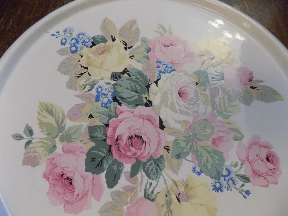 Bandeja para servir pintada a mano grande con borde de 14" Bellini floral cerámica Italia Foto 3 de 4