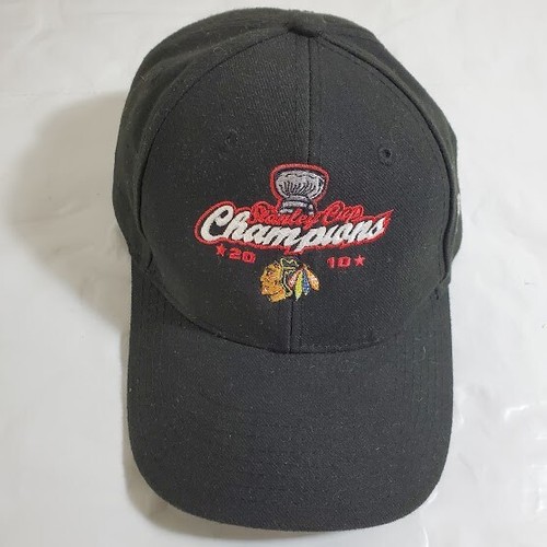 Cappello Berretto Camicia Chicago Blackhawks Uomo XL Stanley Cup 2010 Nuova Era Strapback - Foto 7 di 14