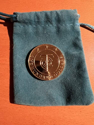 Tiffany & Co. $100 Tiffany Money Coin