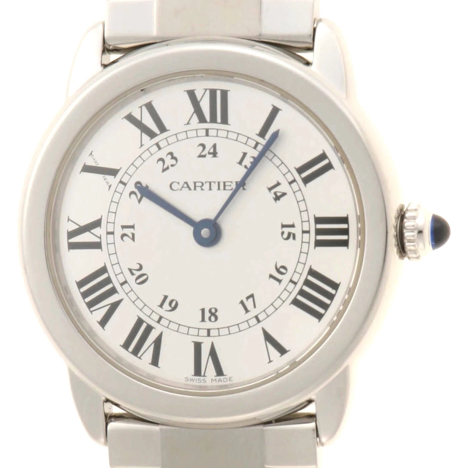 CARTIER Ronde Solo de CARTIER SM W6701004 Watch Steel Silver Dial Quartz Ladies