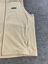Columbia Gilet Homme XL Beige Nylon Randonnée Pêche Zip Up Columbia Gilet Homme XL Beige Nylon Randonnée Pêche Zip Up