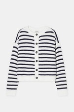 ✭ CLOSED ✭ Cardigan ✭ Bio-Baumwolle ✭ Streifen ✭ IVORY ✭ S ✭ NEU ✭