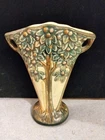 Vintage Weller Pottery 7 1/4" Fan Apple Tree Vase