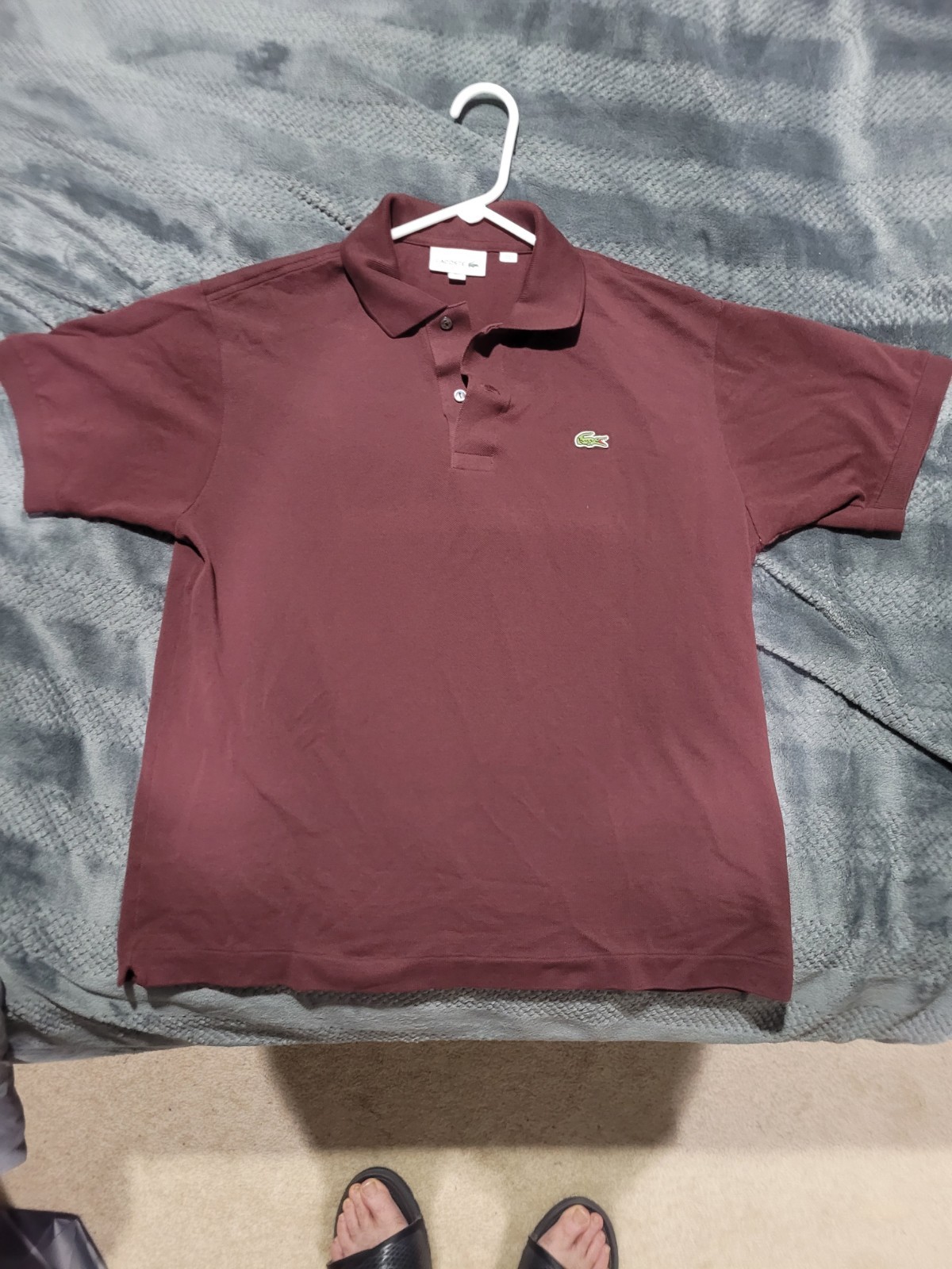 Authentic Lacoste Men's  Polo Tshirt New With Out Tags Color Burgundy