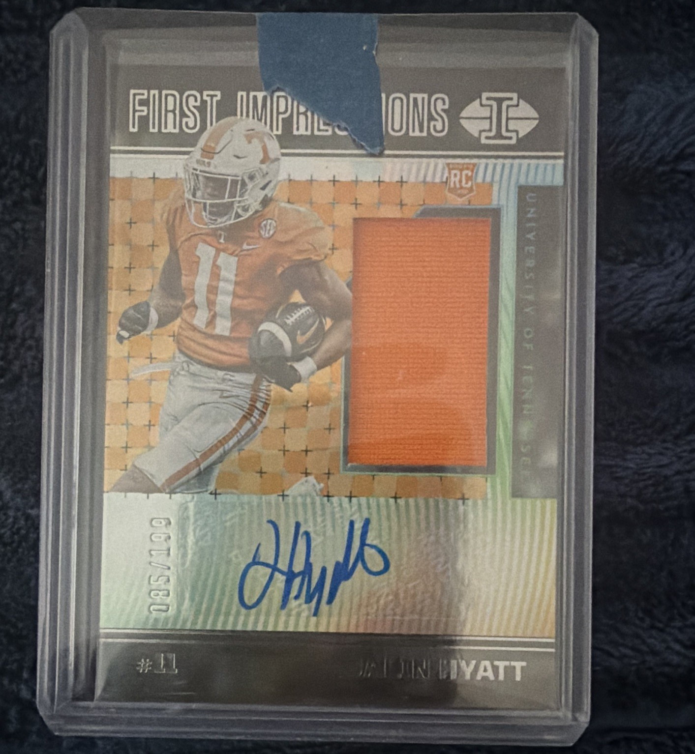Panini 2023 Chronicles Illusions Draft Picks Jalin Hyatt RC Auto Mem II-JH /199