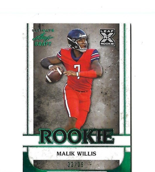 Malik Willis Leaf Ultimate Draft Football Rookies #14 Base