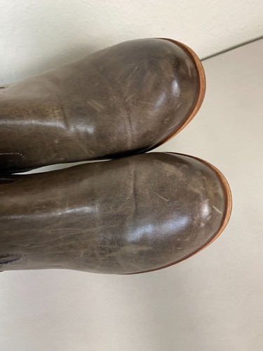 Kork Ease Michelle Brown Leather Ankle Boots Size 7 Grain Leather Wedge capsule - Picture 9 of 15