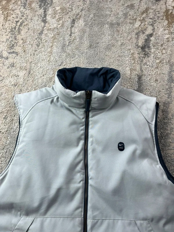 Vintage Retro 00’s y2k Nike Reversible Swoosh Embroidered Blue Navy Body Warmer image 10