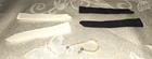 VINTAGE BARBIE DOLL LONG WHITE & BLACK GLOVES & PEARL NECKLACE $23.99