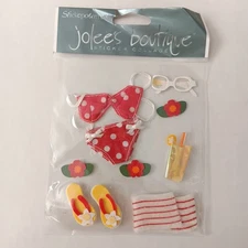 Jolee's Boutique Beach Bikini Dimensional Stickers - 10 PCS