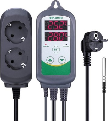 Inkbird ITC-308 Temperatur Steuerung Steckdosen 220V Thermostat mit NTC Sensorso