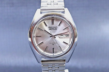 Seiko 5 Actus 7019-7060 Automatic 21J Day-Date Silver Dial Japan Vintage
