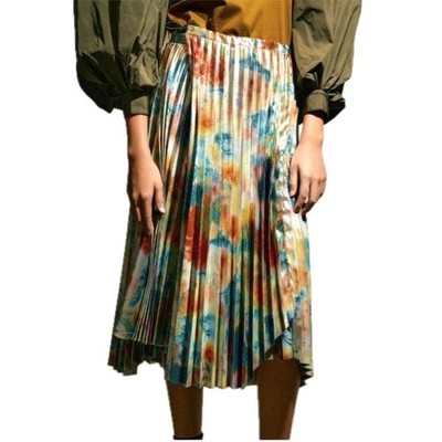 Toga Pulla Designer Metallic Pleat Skirt Adjustable Size 8-12 New With Tag
