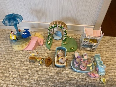Sylvanian Families Playground Lot Merry Go Round Swing Bunk Bed