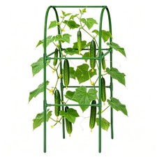 Garden Arch Trellis for Climbing Plants Outdoor, Lightweight Metal PE Coated ...