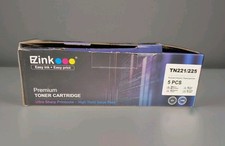 EZink Toner Cartridge TN225 TN221 5 Pack 2- Black, Magenta, Yellow Cyan Dmg Box