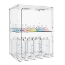Baby Bottle Organizer, 3 Tiers Adjustable Bottle Storage Container for Counte...