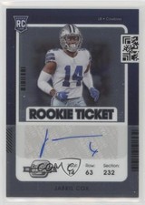 2021 Panini Contenders Optic Rookie Ticket Auto Jabril Cox #176 Auto s3g