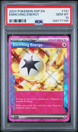 2024 POKEMON SSP EN-SURGING SPARKS #191 ENRICHING ENERGY PSA 10