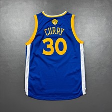 100% Authentic Stephen Curry Adidas 2015 2016 NBA Finals Warriors Jersey Size L