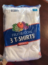 New Fruit of the Loom 3 Pack Men's 100 Cotton T-Shirts Regular Size L, 2006