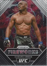 2021 Panini Prizm UFC Fireworks #24 Kamaru Usman - UFC